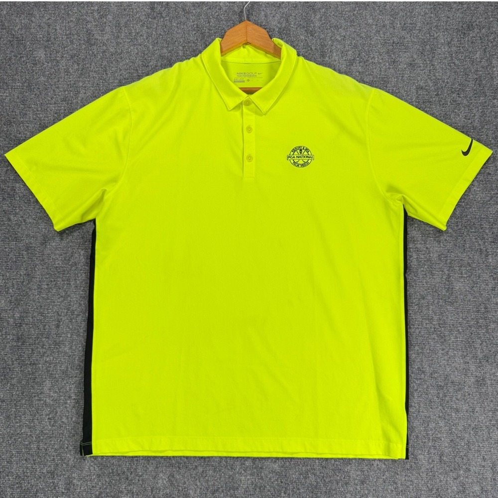 Nike Golf Men's XL Volt PGA National Tour Performance Dri-FIT Polo Shirt